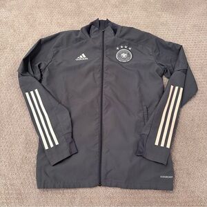 Adidas Aeroready Germany National Team Full-Zip Jacket, Gray and White, Small